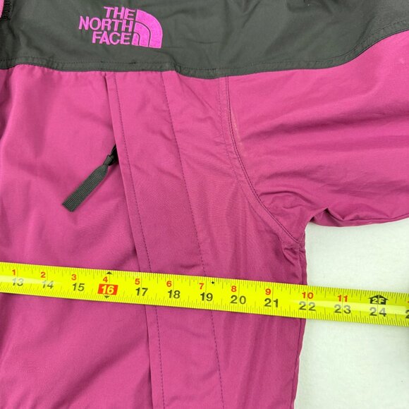 The North Face Women's Full Zip Logo Front Berry Black Lightweight Hooded Jacket - Picture 8 of 10